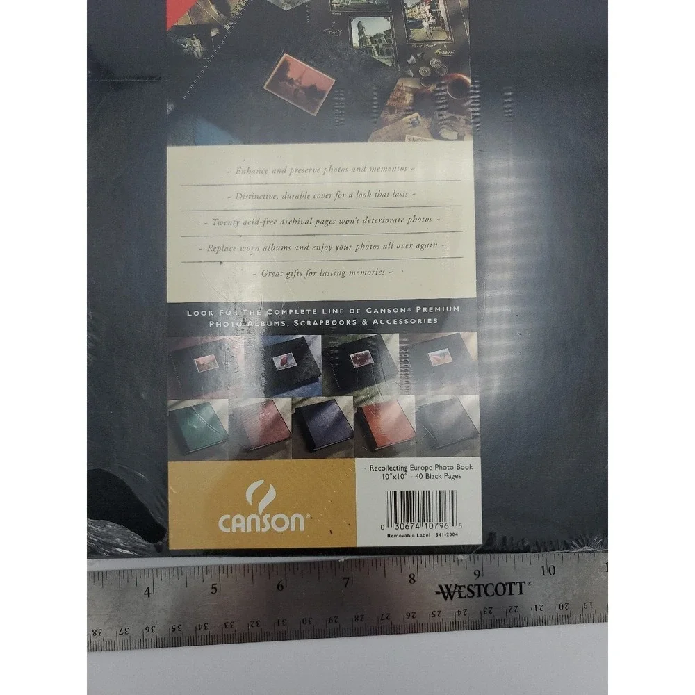 Acid Free‎ Photo Archival Album 40 Pgs Eiffel Tower 10x10in Corner Mounts Canson